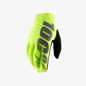 100 PROCENT RĘKAWICE CROSS/ENDURO BRISKER SOFTSHELL KOLOR ŻÓŁTY FLUO ROZMIAR S STARY KOD: 10016-004-10